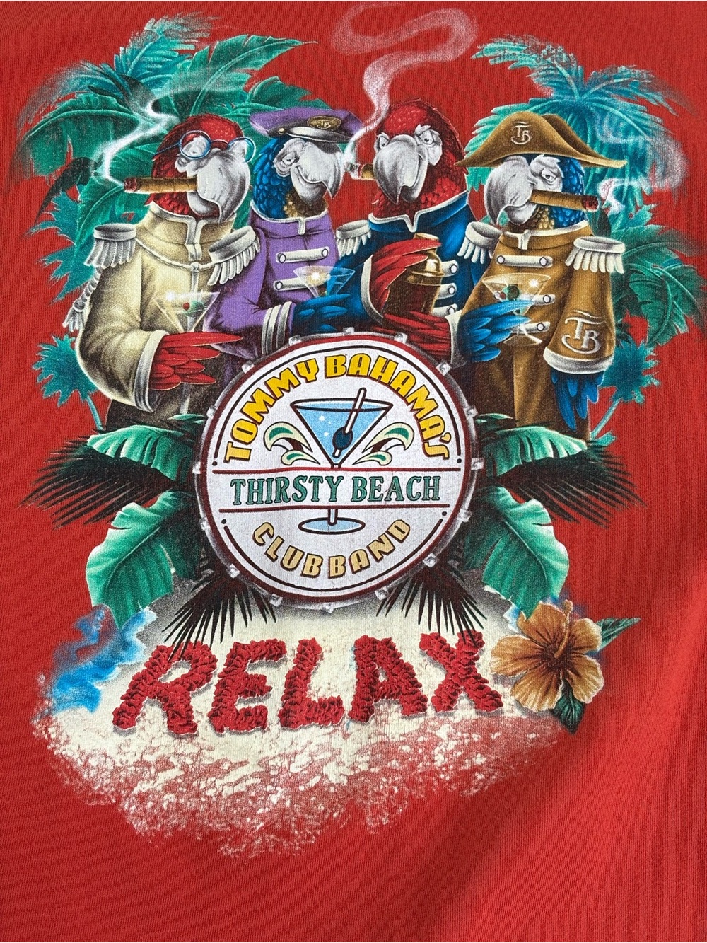 Tommy Bahama back panel carton t shirt